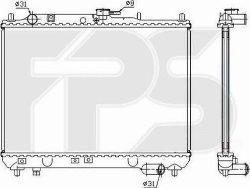 FPS FP 44 A623-X - Radiator, engine cooling autospares.lv