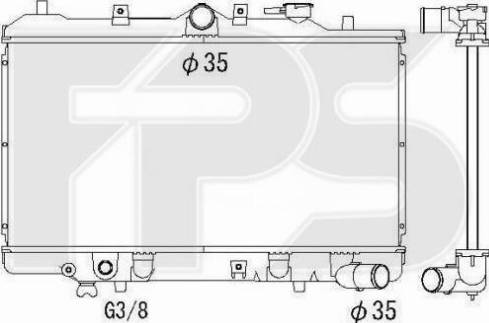 FPS FP 44 A1270 - Radiator, engine cooling autospares.lv