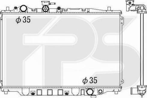 FPS FP 44 A1271 - Radiator, engine cooling autospares.lv