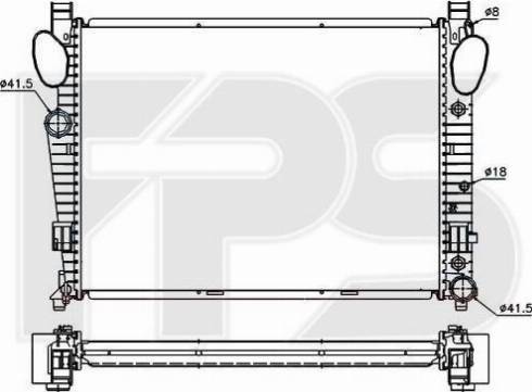 FPS FP 46 A999 - Radiator, engine cooling autospares.lv