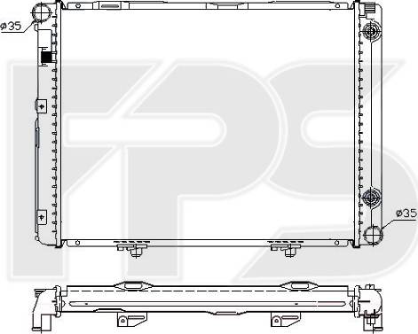 FPS FP 46 A994-X - Radiator, engine cooling autospares.lv