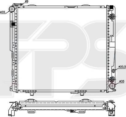 FPS FP 46 A997 - Radiator, engine cooling autospares.lv