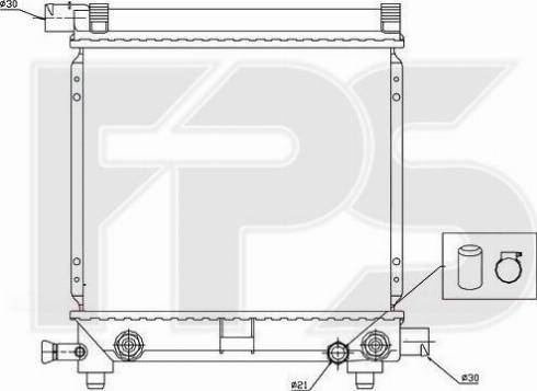 FPS FP 46 A989 - Radiator, engine cooling autospares.lv