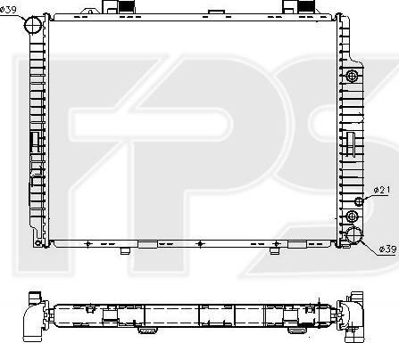 FPS FP 46 A981-X - Radiator, engine cooling autospares.lv