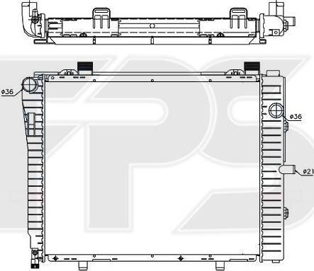 FPS FP 46 A982-X - Radiator, engine cooling autospares.lv