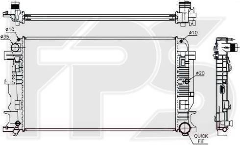 FPS FP 46 A60 - Radiator, engine cooling autospares.lv