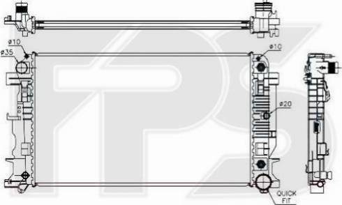 FPS FP 46 A197 - Radiator, engine cooling autospares.lv