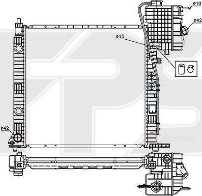 FPS FP 46 A1009 - Radiator, engine cooling autospares.lv