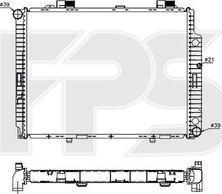 FPS FP 46 A1003 - Radiator, engine cooling autospares.lv