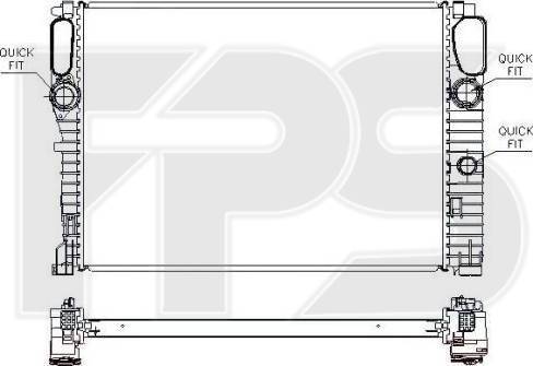 FPS FP 46 A1018 - Radiator, engine cooling autospares.lv