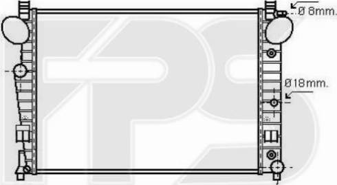 FPS FP 46 A1013 - Radiator, engine cooling autospares.lv