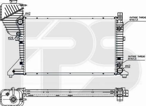 FPS FP 46 A1032 - Radiator, engine cooling autospares.lv