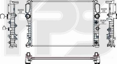 FPS FP 46 A1020-X - Radiator, engine cooling autospares.lv