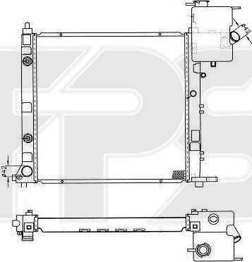 FPS FP 46 A1028-X - Radiator, engine cooling autospares.lv