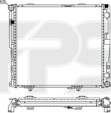 FPS FP 46 A1192 - Radiator, engine cooling autospares.lv