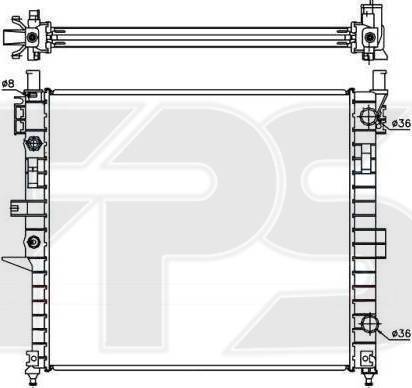 FPS FP 46 A242 - Radiator, engine cooling autospares.lv