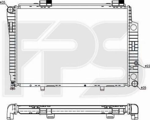 FPS FP 46 A204 - Radiator, engine cooling autospares.lv