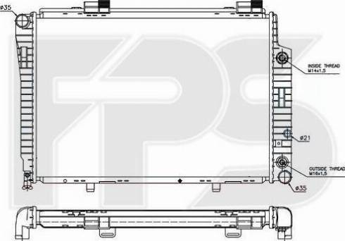 FPS FP 46 A205 - Radiator, engine cooling autospares.lv