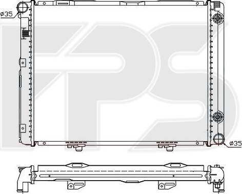 FPS FP 46 A203 - Radiator, engine cooling autospares.lv