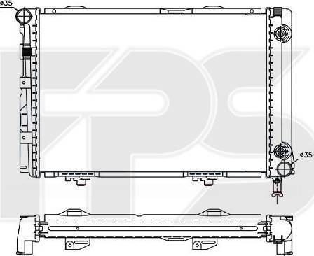 FPS FP 46 A214 - Radiator, engine cooling autospares.lv