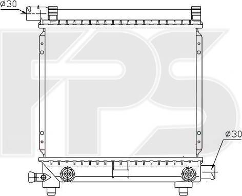 FPS FP 46 A215-X - Radiator, engine cooling autospares.lv