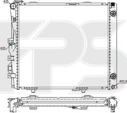 FPS FP 46 A211 - Radiator, engine cooling autospares.lv