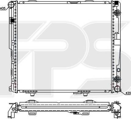 FPS FP 46 A213 - Radiator, engine cooling autospares.lv