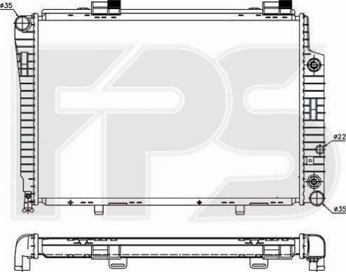 FPS FP 46 A226-X - Radiator, engine cooling autospares.lv