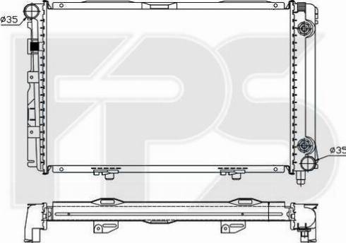 FPS FP 46 A220 - Radiator, engine cooling autospares.lv