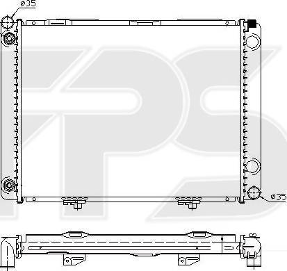 FPS FP 46 A221 - Radiator, engine cooling autospares.lv