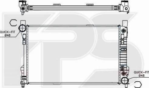 FPS FP 46 A228 - Radiator, engine cooling autospares.lv