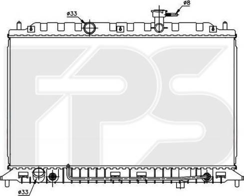 FPS FP 40 A1431-X - Radiator, engine cooling autospares.lv