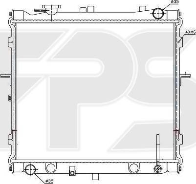 FPS FP 40 A1097 - Radiator, engine cooling autospares.lv