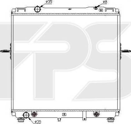 FPS FP 40 A185-X - Radiator, engine cooling autospares.lv