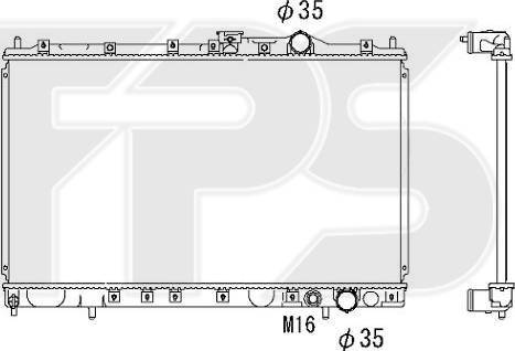 FPS FP 48 A1046 - Radiator, engine cooling autospares.lv