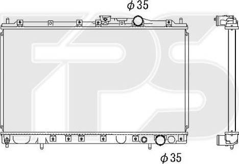 FPS FP 48 A1039 - Radiator, engine cooling autospares.lv