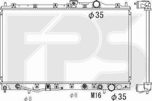 FPS FP 48 A1353-X - Radiator, engine cooling autospares.lv