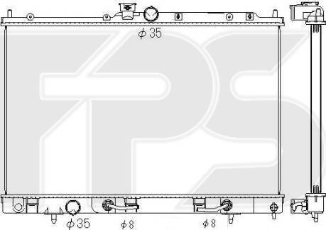 FPS FP 48 A1361-X - Radiator, engine cooling autospares.lv