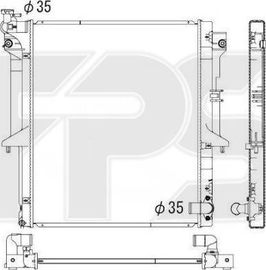 FPS FP 48 A1370-X - Radiator, engine cooling autospares.lv