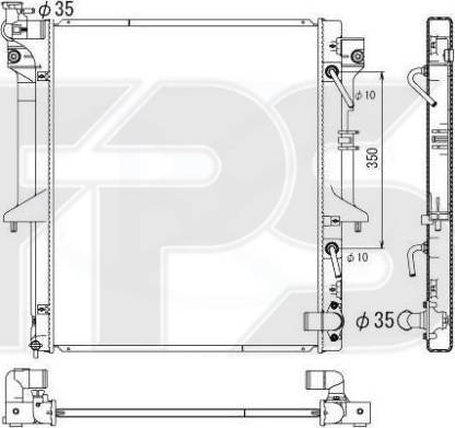 FPS FP 48 A1371-X - Radiator, engine cooling autospares.lv