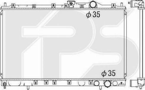 FPS FP 48 A1229-X - Radiator, engine cooling autospares.lv