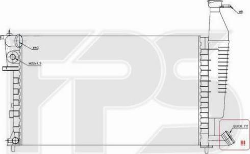 FPS FP 54 A1122 - Radiator, engine cooling autospares.lv