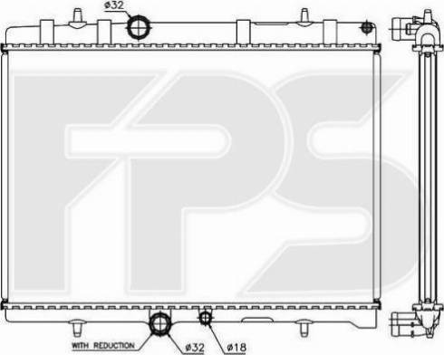 FPS FP 54 A348 - Radiator, engine cooling autospares.lv