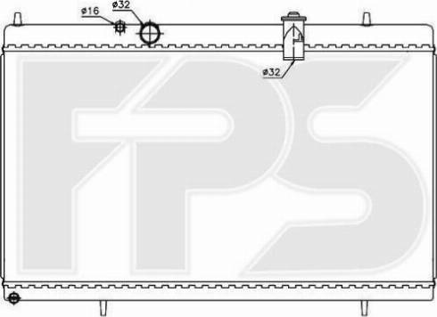 FPS FP 54 A248 - Radiator, engine cooling autospares.lv