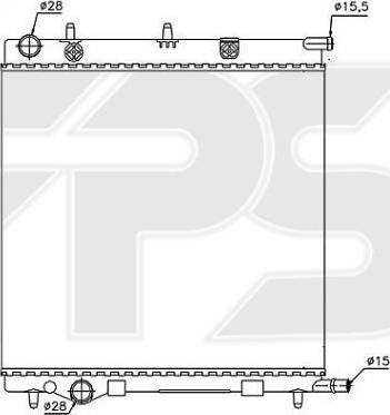 FPS FP 54 A71 - Radiator, engine cooling autospares.lv