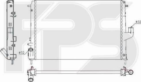 FPS FP 56 A145 - Radiator, engine cooling autospares.lv