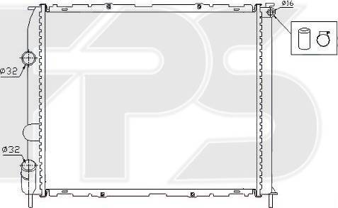 FPS FP 56 A390 - Radiator, engine cooling autospares.lv