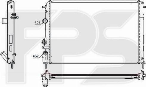 FPS FP 56 A365 - Radiator, engine cooling autospares.lv