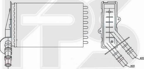 FPS FP 56 N52 - Heat Exchanger, interior heating autospares.lv