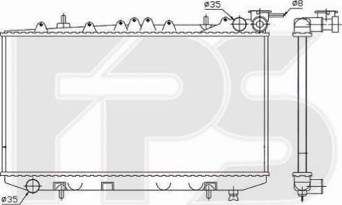 FPS FP 50 A597 - Radiator, engine cooling autospares.lv